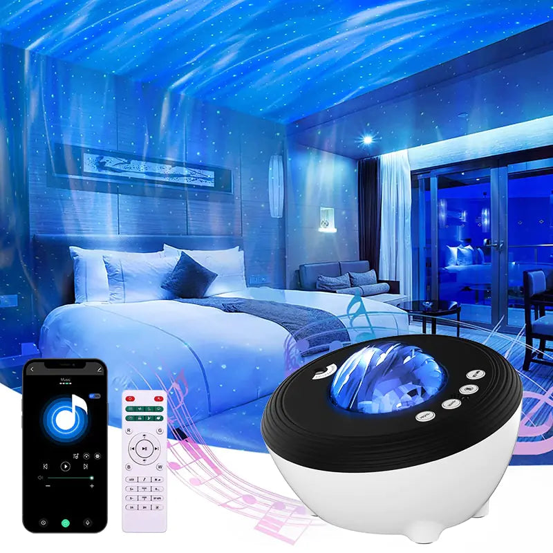 Undefined Galaxy Projector with Built-In Bluetooth Speaker Lighting Sync