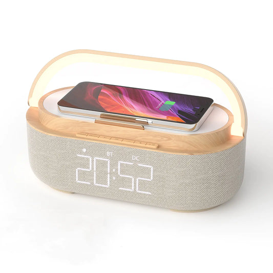 Undefined Wireless Charging Pad Alarm Clock Bluetooth Speaker